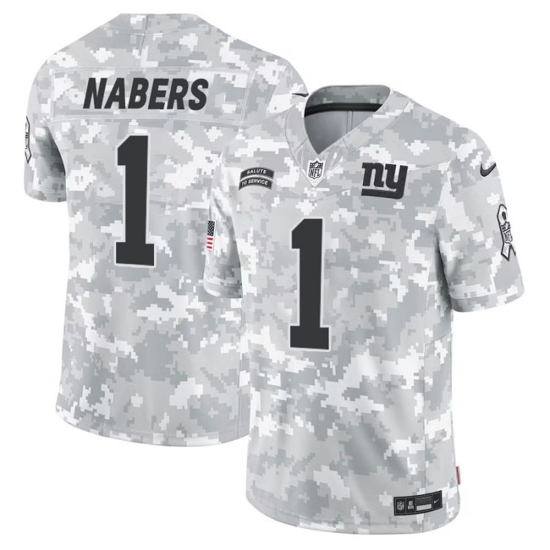 Men New York Giants #1 Nabers Nike Arctic Camo 2024 Salute to Service Limited NFL Jersey->new york giants->NFL Jersey